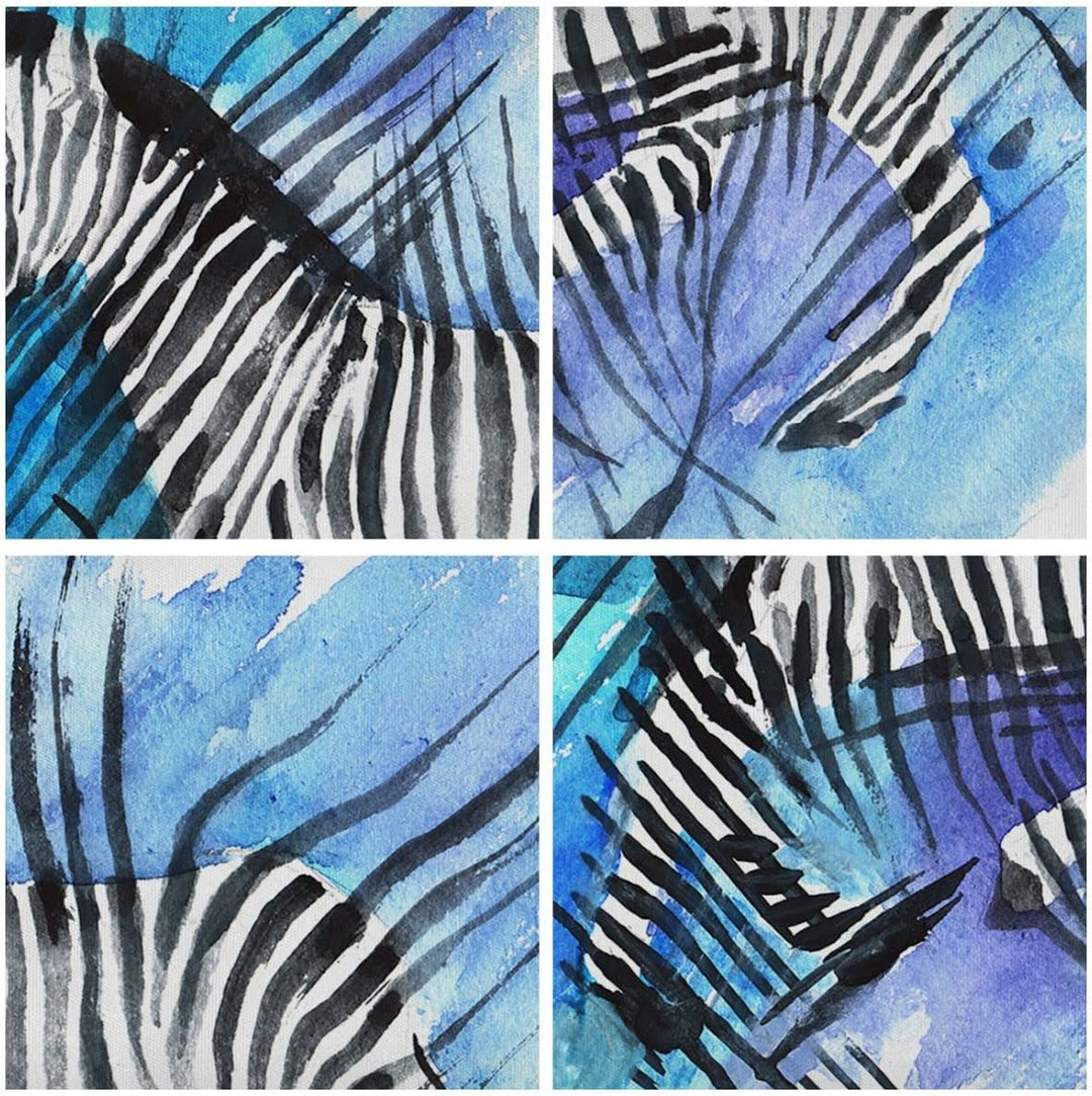 Wandbilder Dekoration Wohnzimmer Zebra Streifen Tierwelt Pelz Panorama Bilder auf Leinwand 120x50cm
