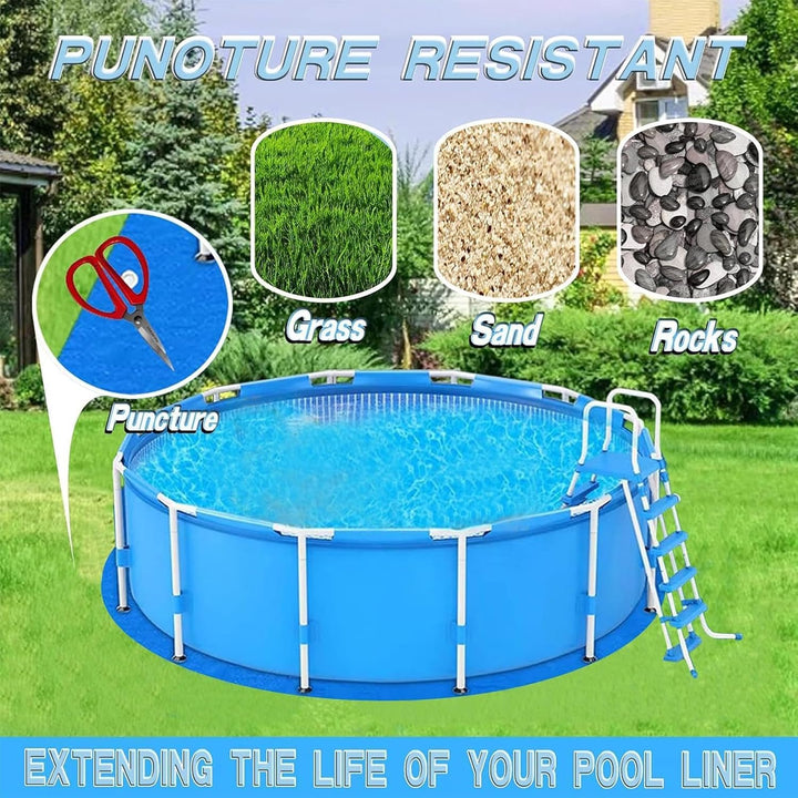 Pool-Bodenmatte – pannensichere runde Stoffplane, Schwimmbad-Auskleidung, Bodenmatte, für Aussenbere