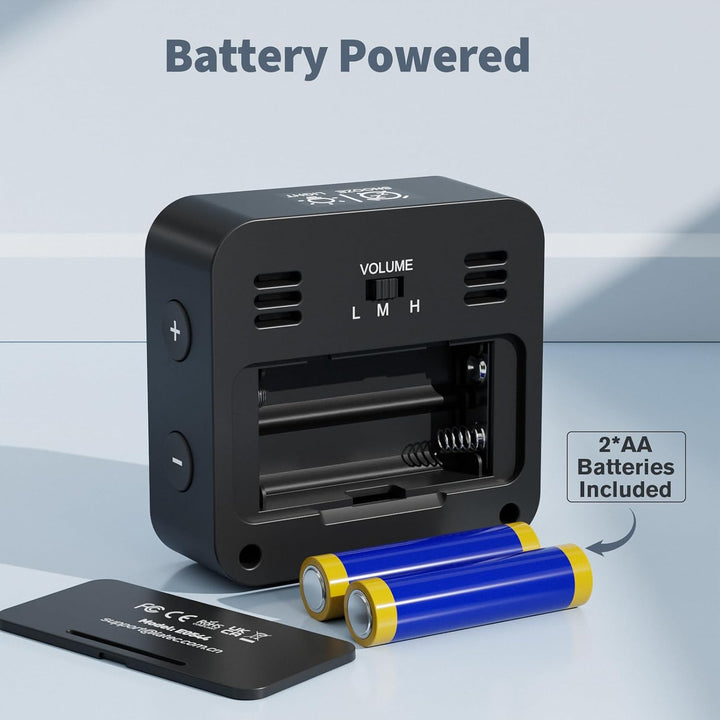 LATEC Wecker Digital, Digitaler Wecker Batterie Alarm Clock, Klein Reisewecker Digital Uhr mit Tempe