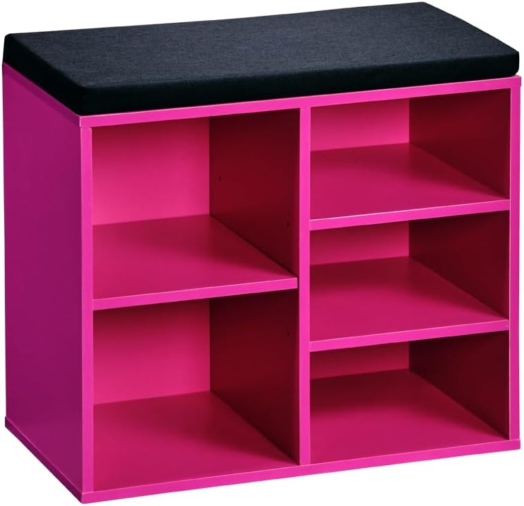 Kesper | Schuhschrank mit Sitzkissen, Material: Faserplatte, Masse: B51,5 x H48 cm x L29,5 cm, Farbe