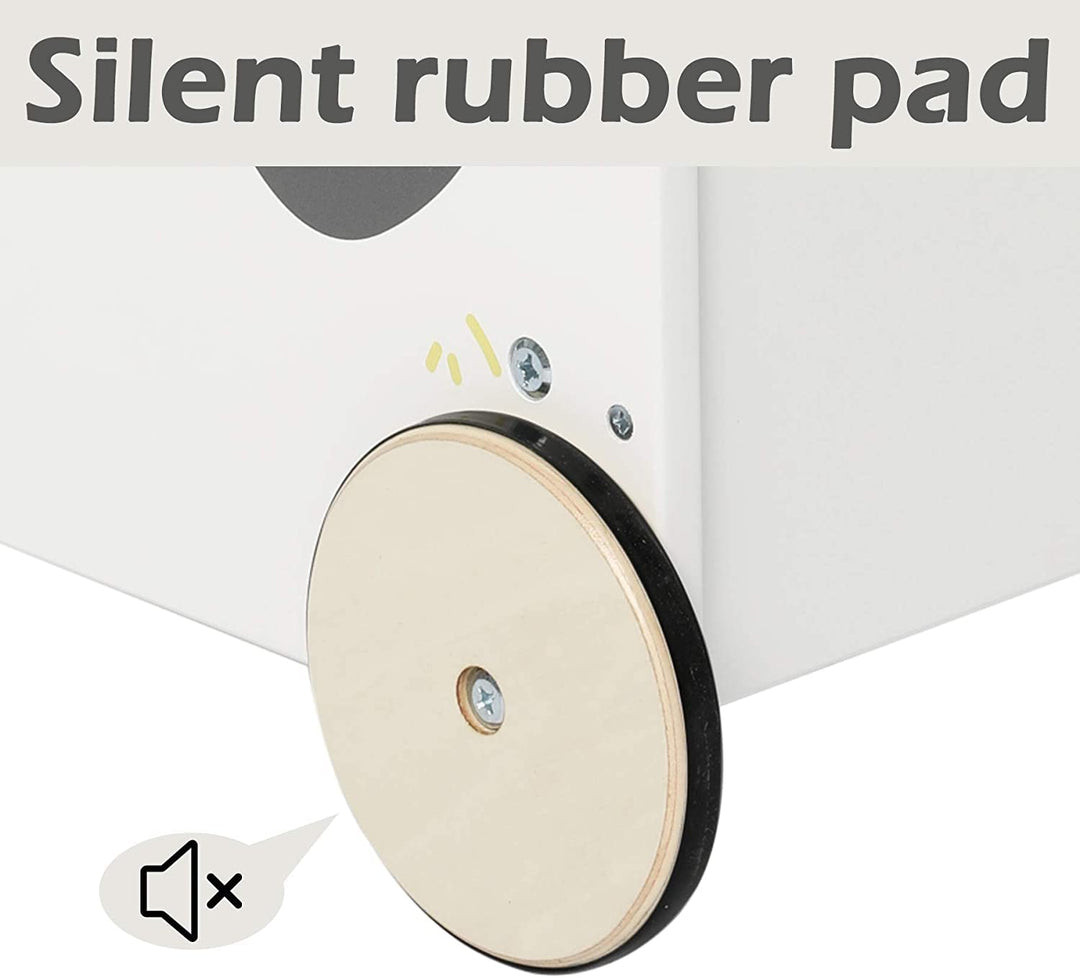 labebe Kinder Lauflernwagen Holz, Baby Panda Lauflernhilfe Mit Stauraum für 1-3 Jahre，Gehfrei/Laufwa