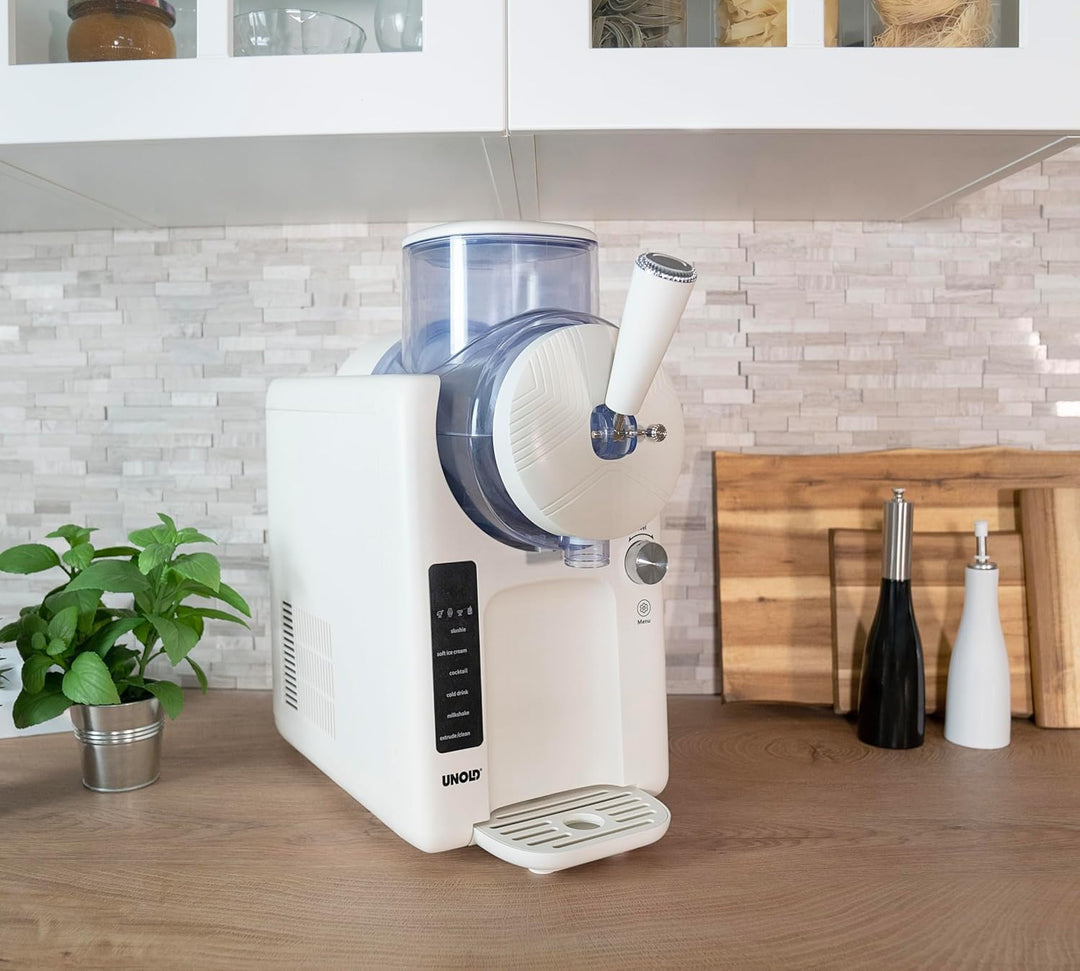 Unold 48950 Slush- und Softeismaschine Sofie mit Kompressor ca. 2 L 5 Programme für Slushies, Softei