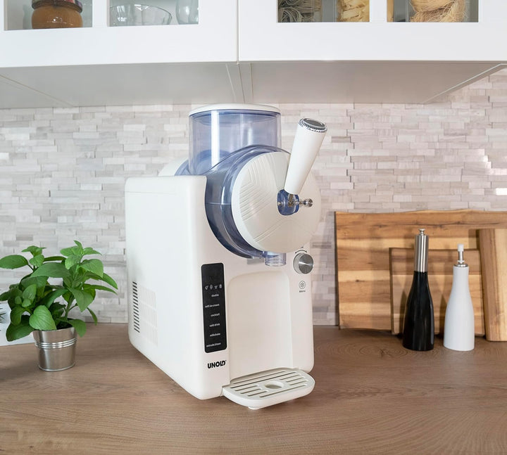 Unold 48950 Slush- und Softeismaschine Sofie mit Kompressor ca. 2 L 5 Programme für Slushies, Softei