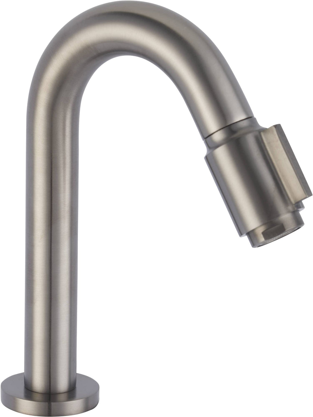Essential 2.0 Kaltwasserhahn Gäste WC - 19 cm Hoher Waschtischarmatur - Messing - Mit Rosetten - Gra
