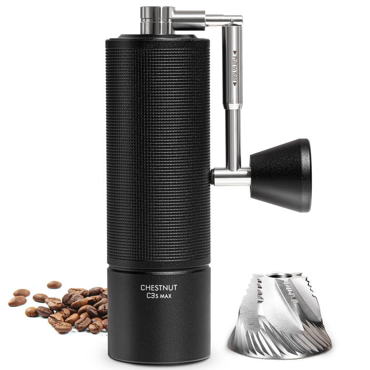 TIMEMORE Chestnut C3s Max, manuelle Kaffeemühle, Upgrade integriertes Ganzmetallgehäuse, Edelstahl S