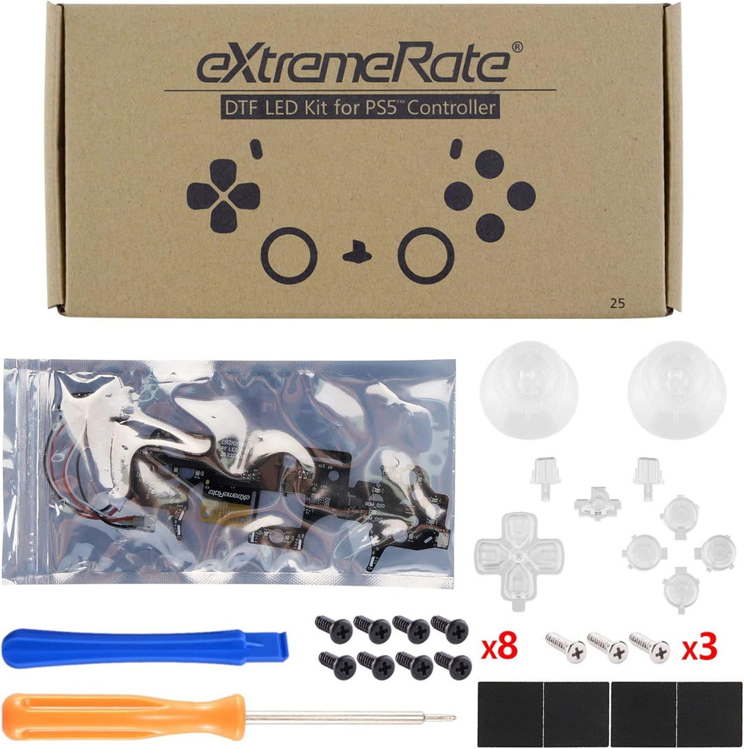 eXtremeRate Leuchttaste DTF LED V3 Kit für ps5 Controller BDM-010&BDM-020 D-Pad Tasten Thumbsticks R