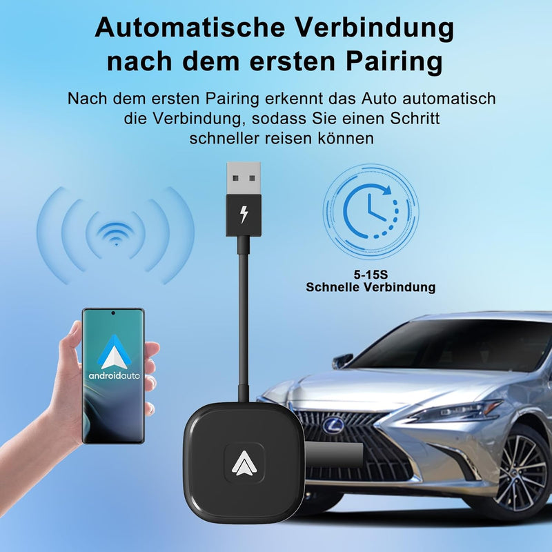 Wireless Android Auto Adapter, Android Auto Dongle Wireless für Android Car System Radios, Android C