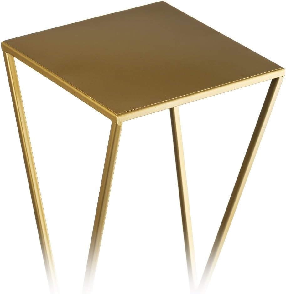 HowHomely Blumenständer Metall 100 x 24 cm - Solider und Minimalistischer Blumenhocker - Gold Pflanz