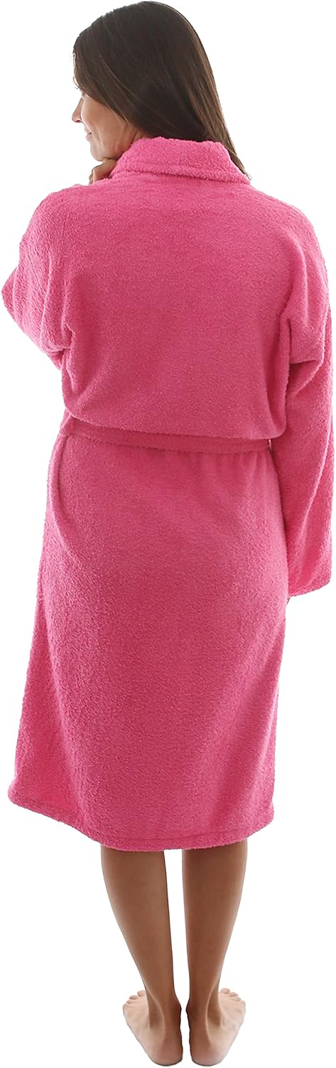 Bademantel für Damen, Herren, Unisex, Frottee 100% Baumwolle 400 gr, Flauschig, Kuschelig, Bunt, Lei