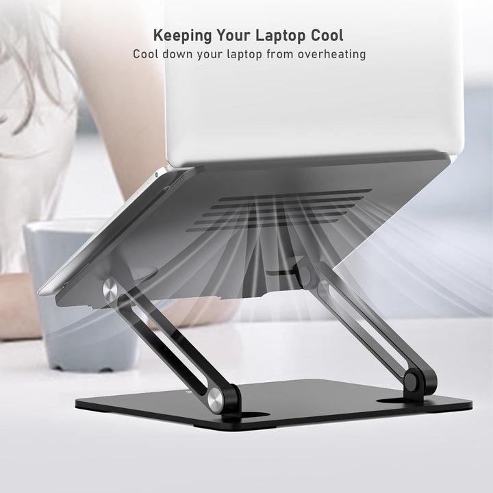 BoYata Laptop Ständer, Mehrwinke mit Lüftungsschlitzen, Verstellbarer Notebook Ständer, Kompatibel f