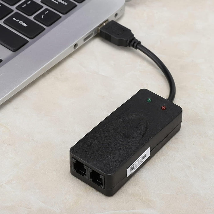 Normales DFÜ Modem, Faxmodem Dual Port USB2.0 56K Externer Modemtreiber für Win 7/Win 8/Win 10/Win X