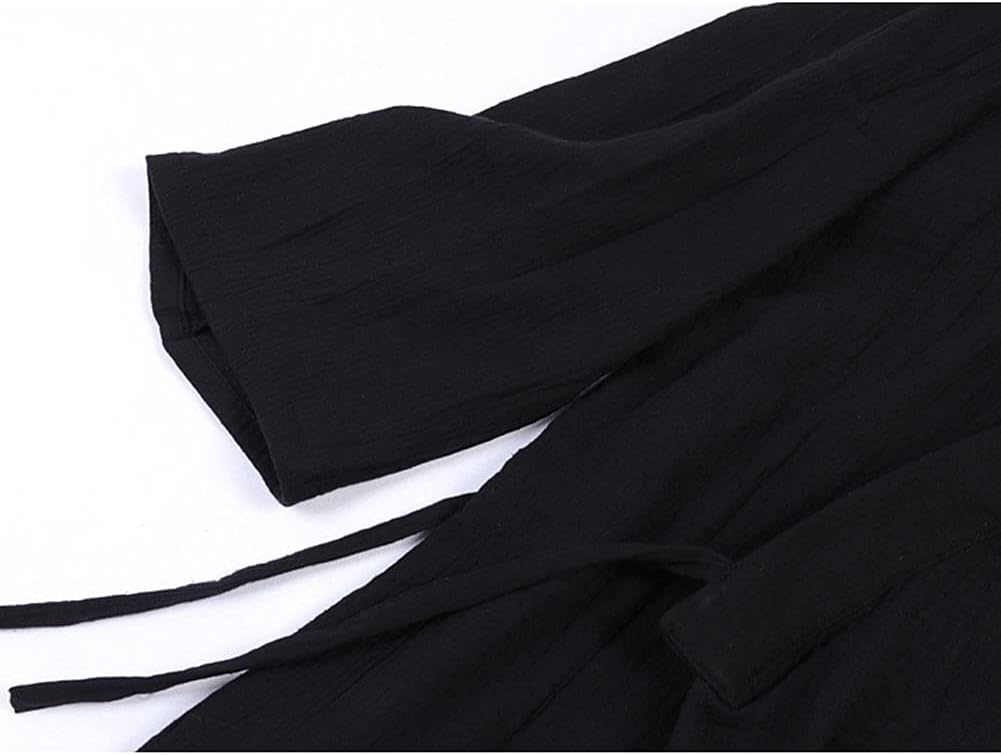 un-brand Japanische Kimono-Doppelgaze-Baumwollrobe für Herren in Übergrösse Taoistische Kleidung -Ze