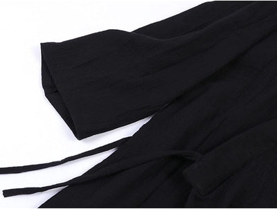 un-brand Japanische Kimono-Doppelgaze-Baumwollrobe für Herren in Übergrösse Taoistische Kleidung -Ze