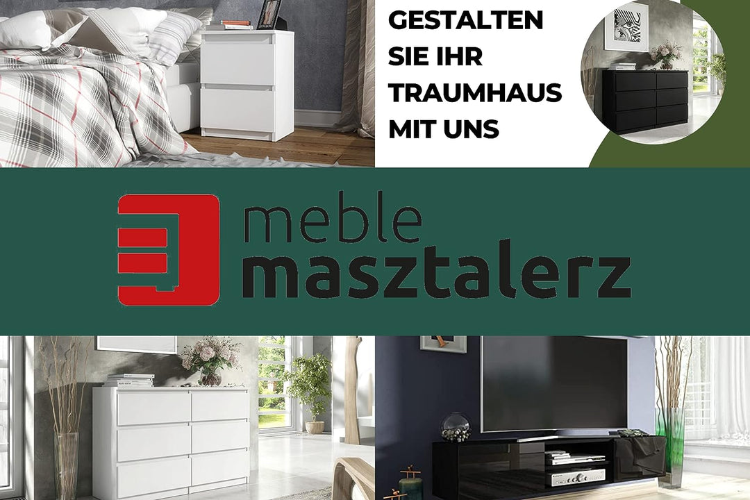 meble masztalerz TV Hängeschrank Schwarz Hochglanz mit 2 Ablagen und 2 Türen, 120 cm, Lowboard, TV S