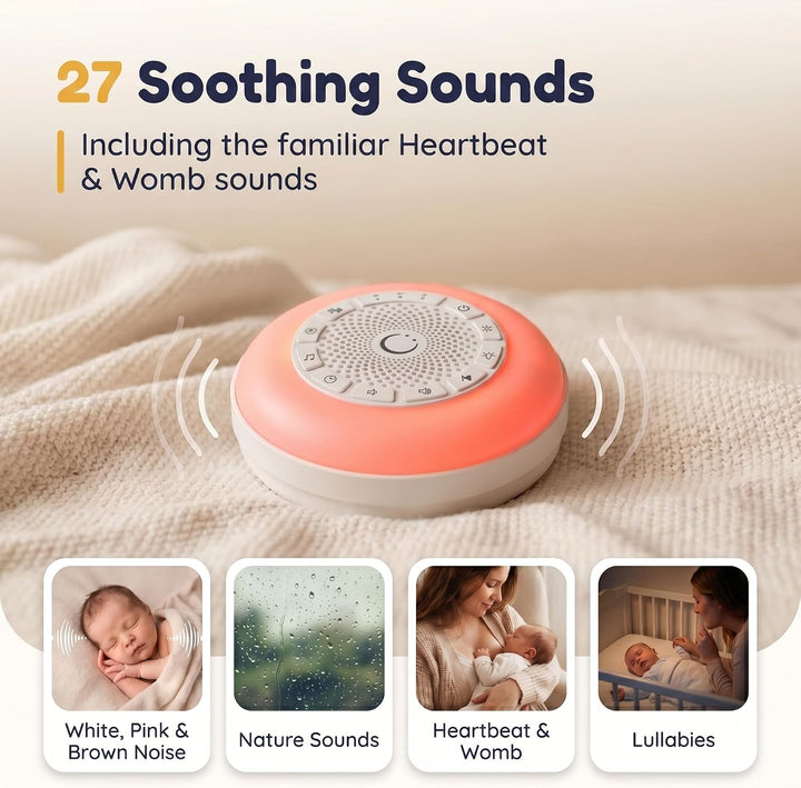 Numsy Mini White Noise Machine mit Nachtlicht - Einschlafhilfe Baby