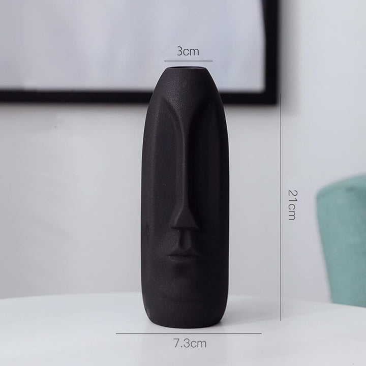 2er-Set Moderne Gesichts Blumenvase, Minimalism Abstrakte Vasen mit Gesichtsgestaltung, Dekorative m