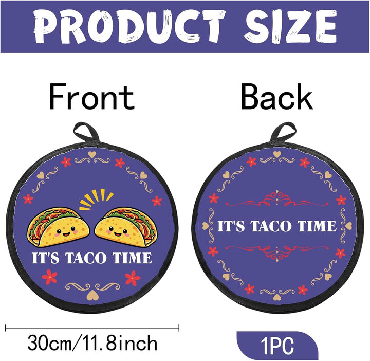 CREATCABIN Tortilla Wärmer Tacos Tortilla Halter Wärmer Tragbar Polyestergewebe Blau Doppeldruck Fri