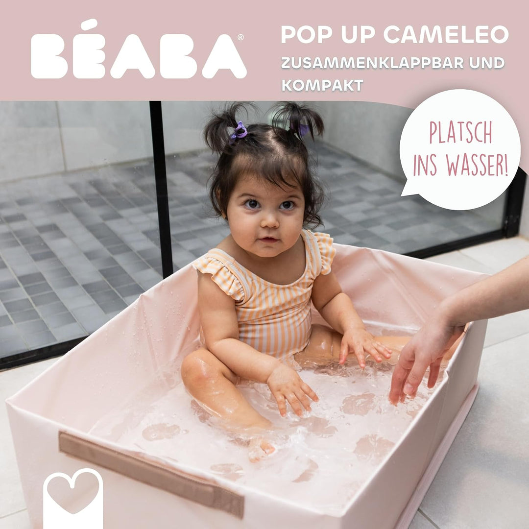 BÉABA, Faltbare Babybadewanne, ultrakompakt, modernes Design, sehr platzsparend, einfache Nutzung, P