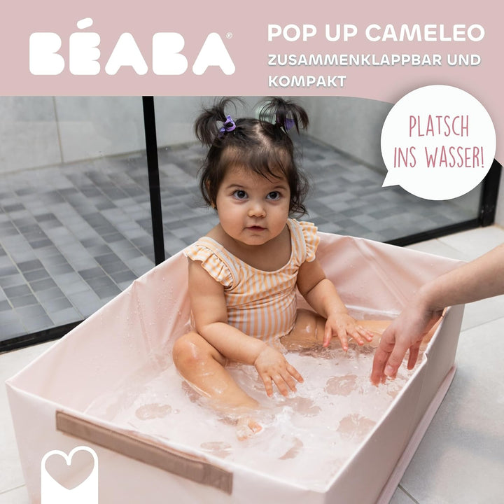 BÉABA, Faltbare Babybadewanne, ultrakompakt, modernes Design, sehr platzsparend, einfache Nutzung, P