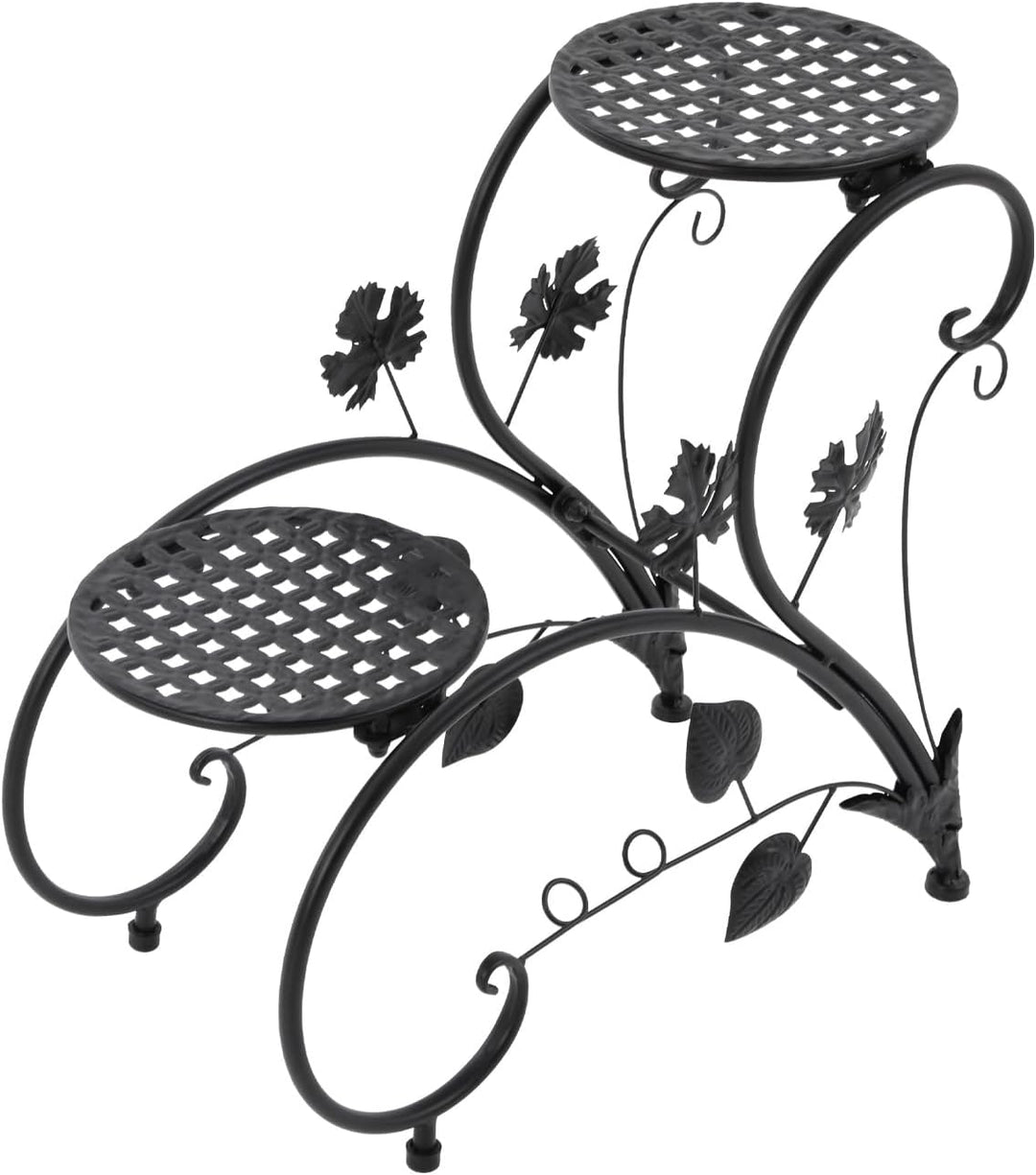 Pflanzenregal Gartenregal,Metall BlumenstäNder,2Er-Set Eisen PflanzenstäNder Vintage für Zimmerpflan