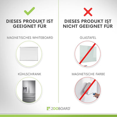 2DOBOARD Beschreibbare magnete 15 x 10 cm für Kanban Board oder Scrum Tafel - 25 Stück - Scrum Karte