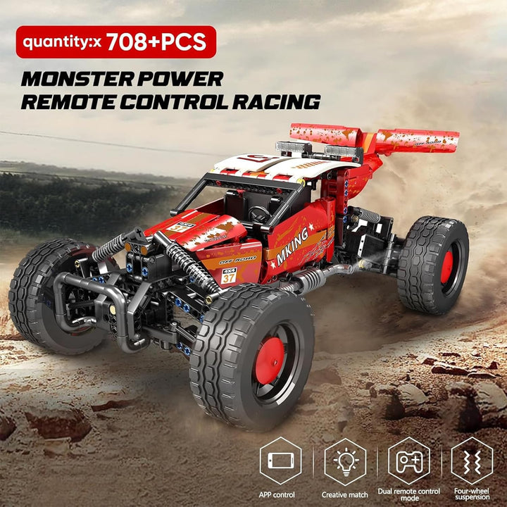 Mould King 18019B Technik Geländewagen Modellbaustein, 708 Teile Ferngesteuerter All Terrain Fahrzeu
