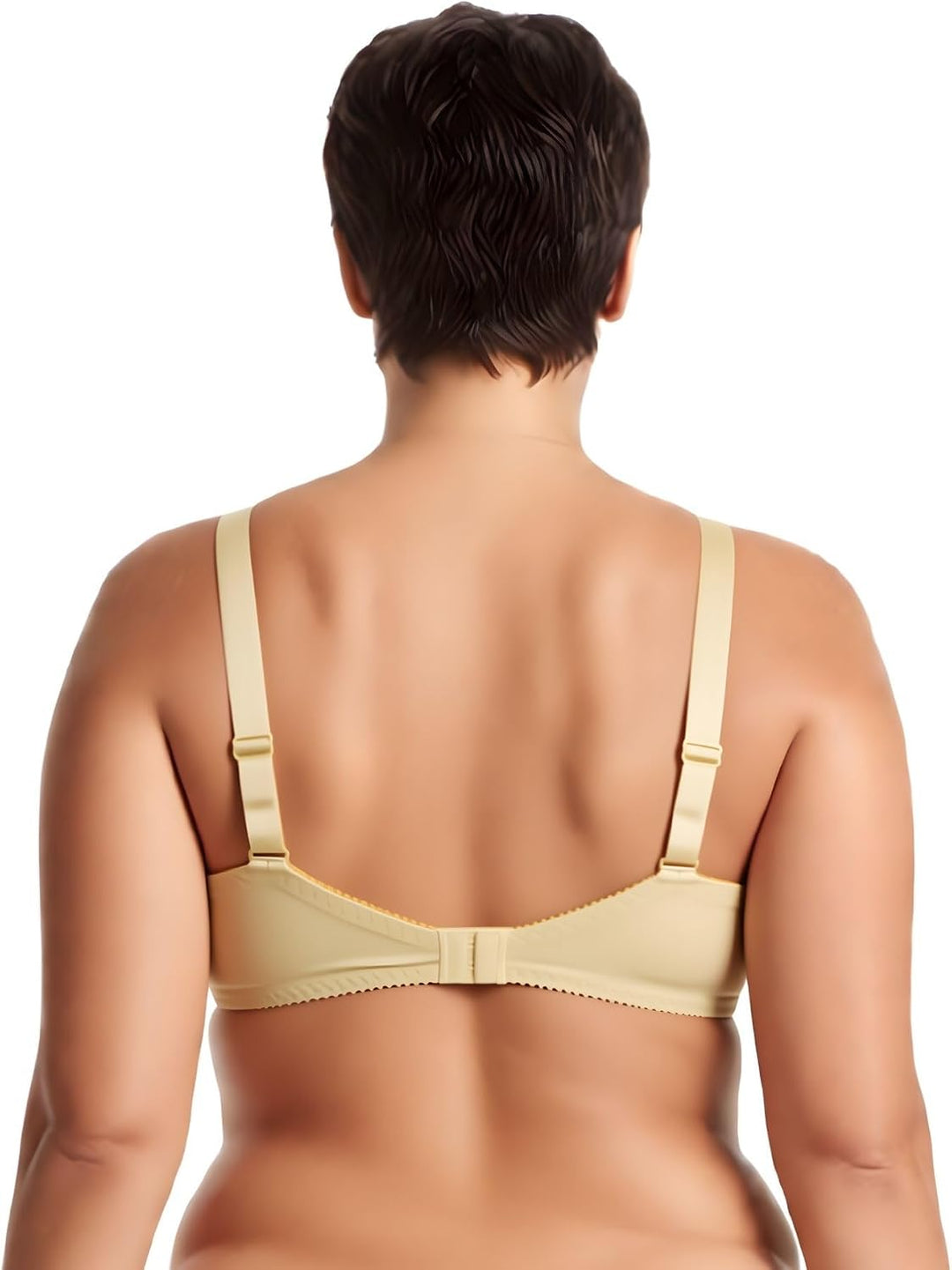 Curve Muse Damen Leicht Gepolstert Bügel Stickerei Spitzen BH-2er Pack 75D Schwarz,nackt(2er Pack),