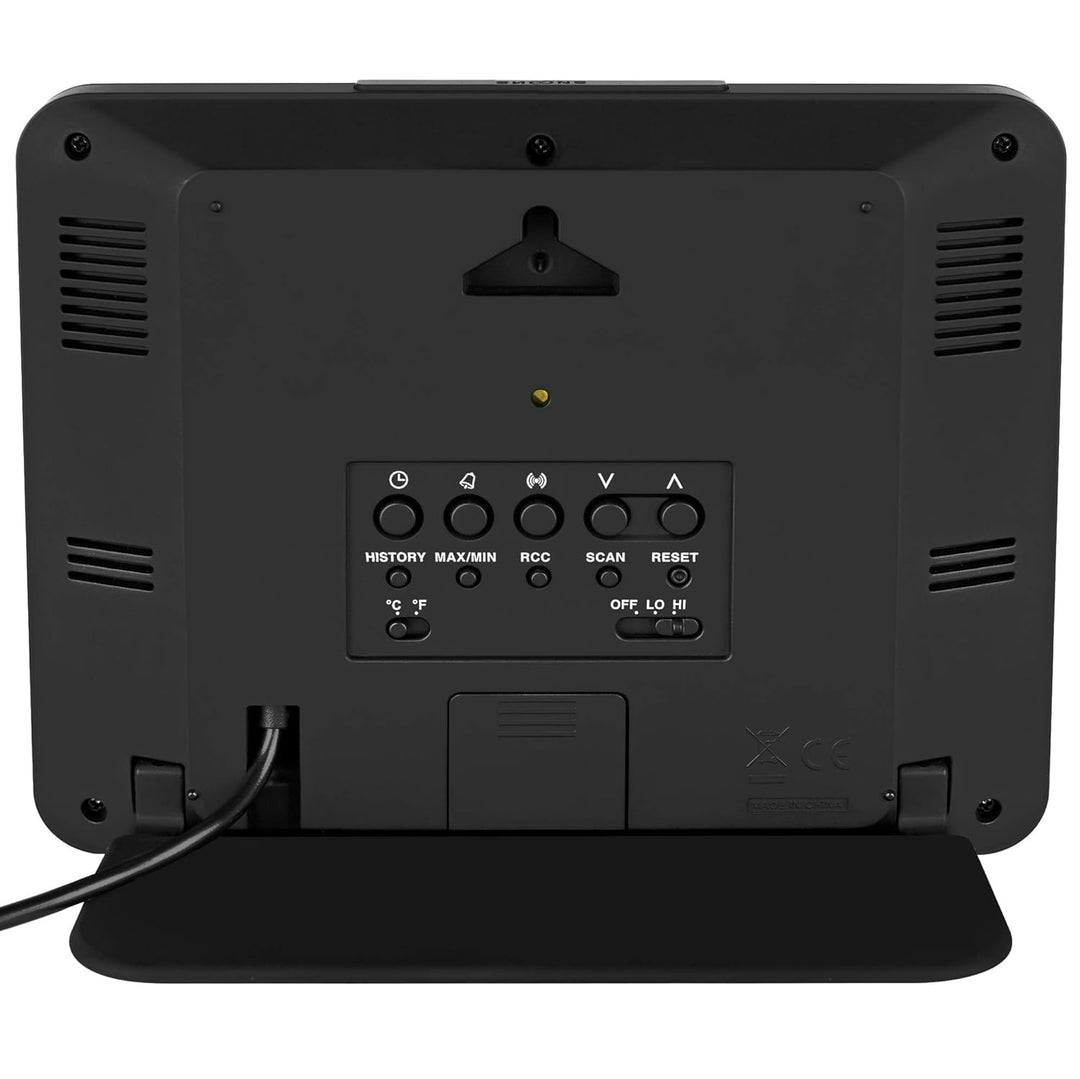 Bresser Wetterstation Funk mit Aussensensor Wetter Center 5-in-1 mit 5,7 Zoll 256 Farben Display und