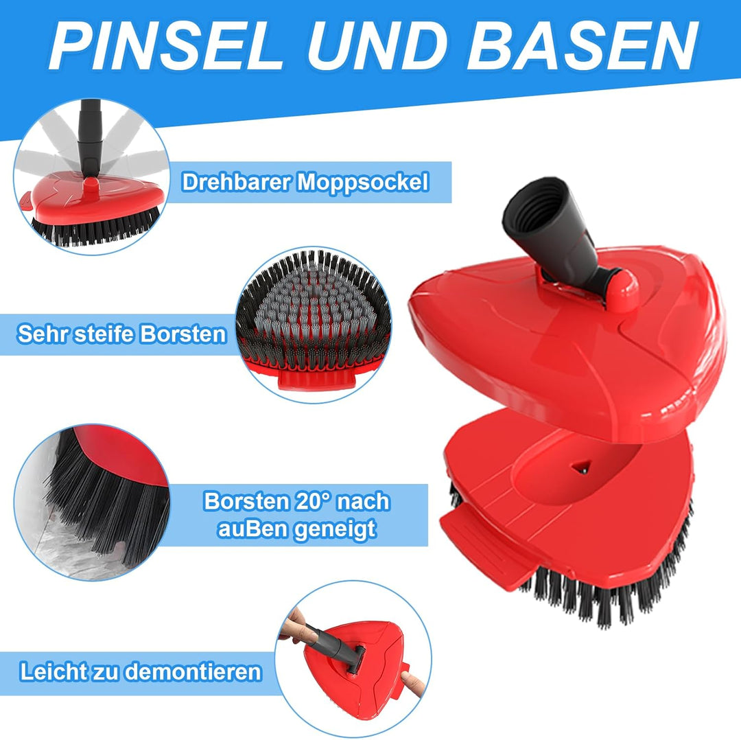 4 Stück Wischmopp Ersatzbezug für Vileda Turbo Mop,3 in 1 Wischmop Wischer Ersatzköpfe mit 76-148 cm