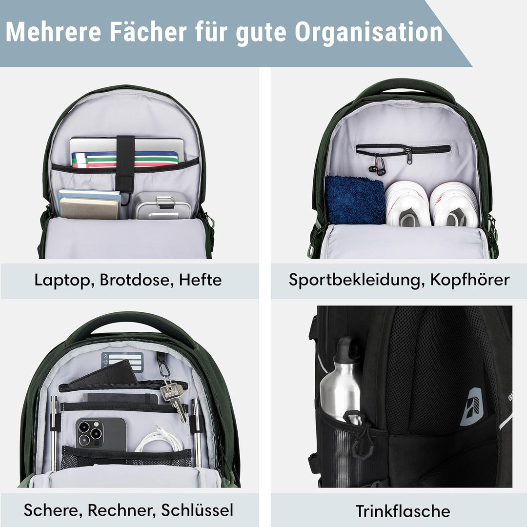 AUDETIC Schulrucksack Mädchen & Jungen Teenager - Cosmo - Schulranzen für Klasse 5 - Ergonomische Sc