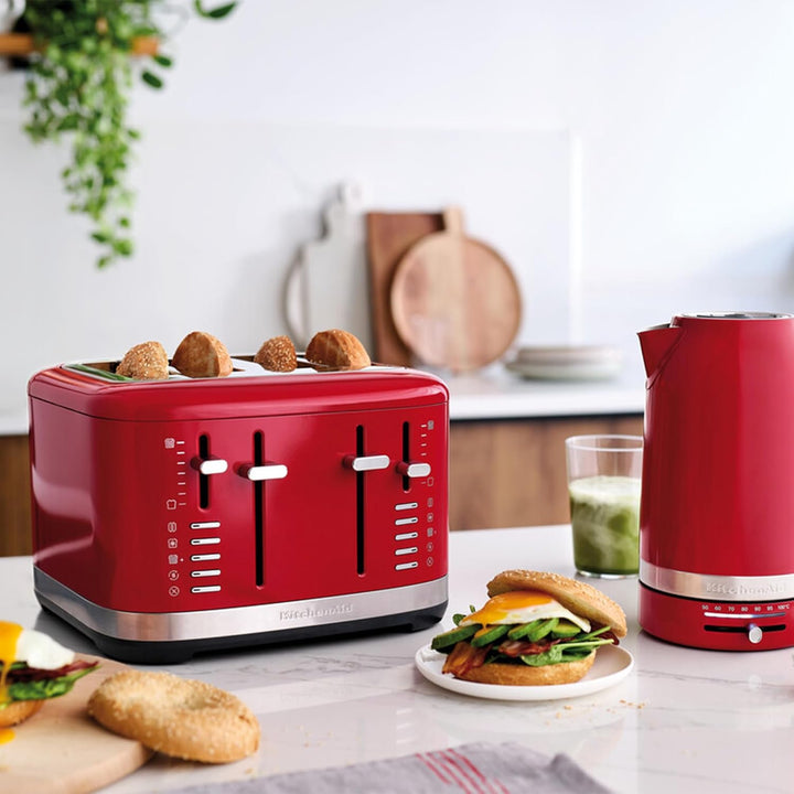 KitchenAid 5KMT4109EER Toaster für 4 Scheiben, 7 Bräunungsgrade, extra breite Schlitze, Empire red