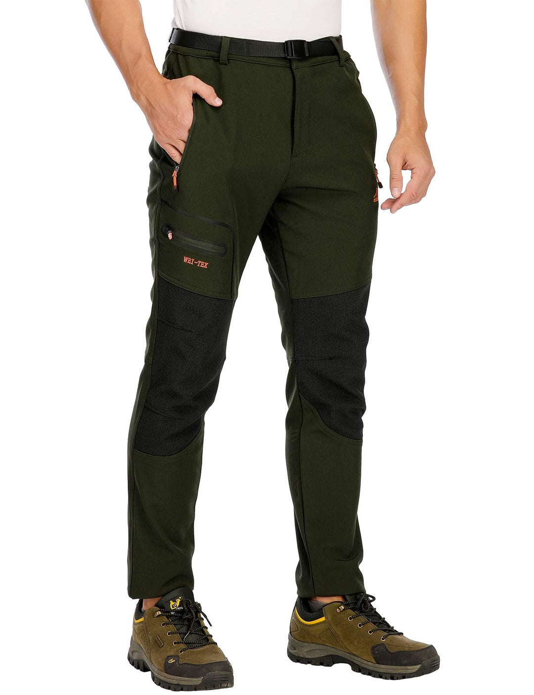 DAFENP Skihose, Wanderhose, Herren, wasserdicht, Arbeitshose, Winter, Berghose, Softshell, warm, gef