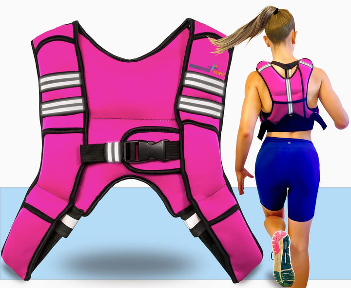 Gymnastics Power - Weighted Vest 6lb, 10lb, 12lb, 25lb, 35lb, 45lb, 60lb Removable Iron Weights for