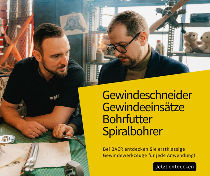 BAER UNiTap Gewindeschneider Set HSSE M3 - M12: Gewindebohrer Durchgangsloch - Kernlochbohrer: M3-12