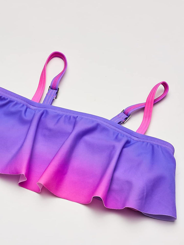 Kanu Surf Girls' Karlie Flounce Bikini Beach Sport 2-Piece Swimsuit