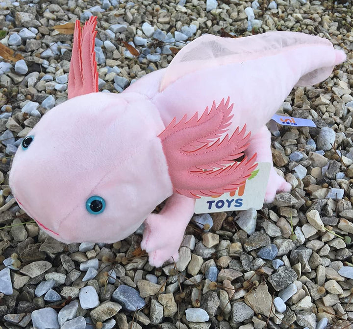 Uni-Toys - Axolotl (rosa) - 32 cm (Länge) - Plüsch-Wassertier - Plüschtier, Kuscheltier, Rosa