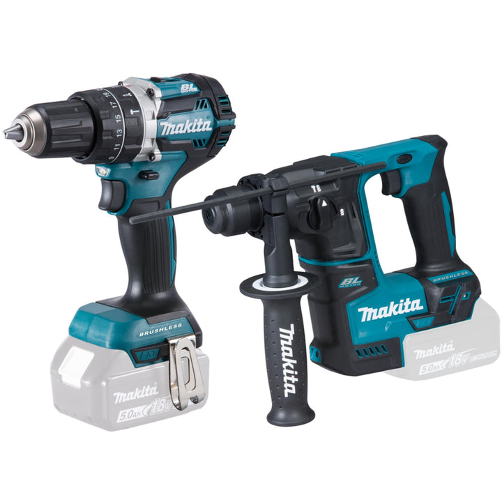 Makita DLX2278 Akku-Kombo-Kit 18V (DHR171 + DHP484) / (ohne Akku, ohne Ladegerät)