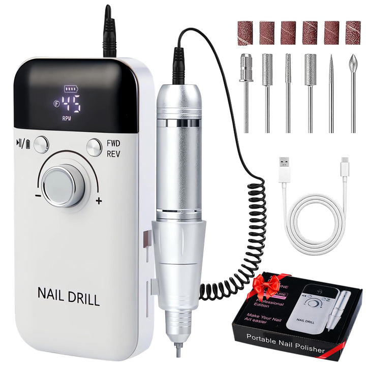 Professioneller Elektrische Nagelfeile Fräser, Elektrische Nagelfräser mit Nagelfeile 45000u/min mit