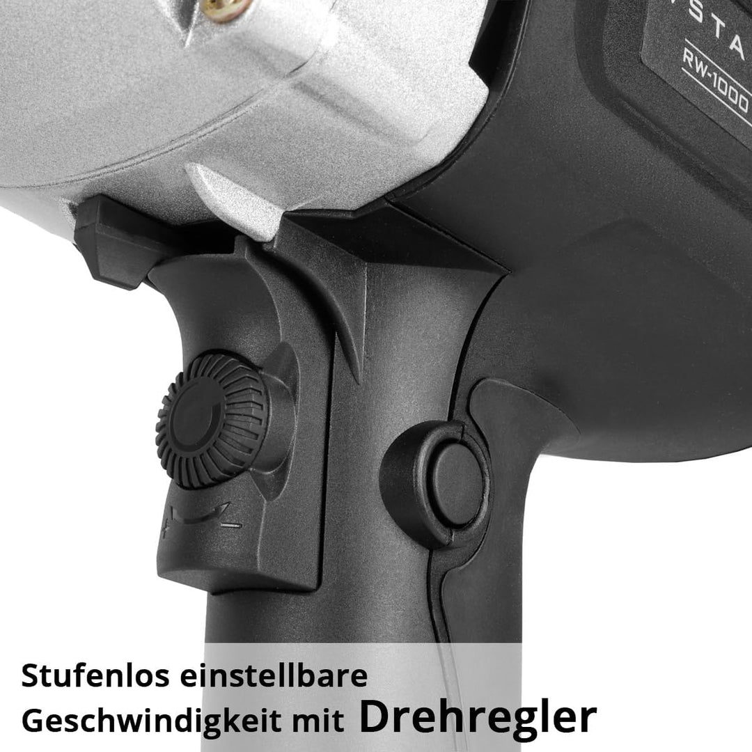 STAHLWERK Rührwerk RW-1000 ST – 1.000 W, 550 U/min, elektrischer Mörtelrührer mit Rechts- Linkslauf,