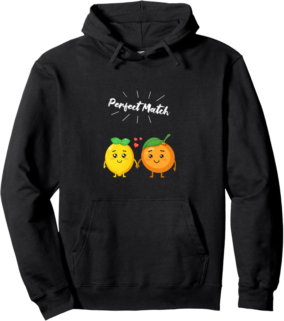 Orange & Zitrone Paar Geschenk für Vegetarier & Veganer Pullover Hoodie