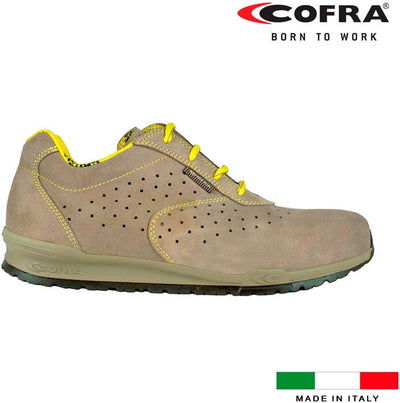 Cofra 78670-008.W45 DORIO S1 P SRC Sicherheitsschuhe, Beige/Gelb, Grösse 45 45 EU, 45 EU