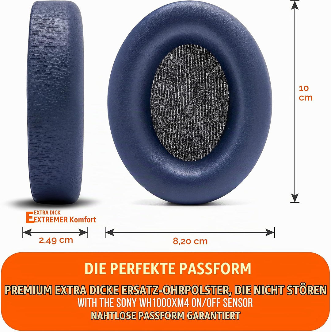 WC Wicked Cushions Extra Dicke Ohrpolster für Sony WH1000XM4 Kopfhörer – weiches PU-Leder, luxuriöse