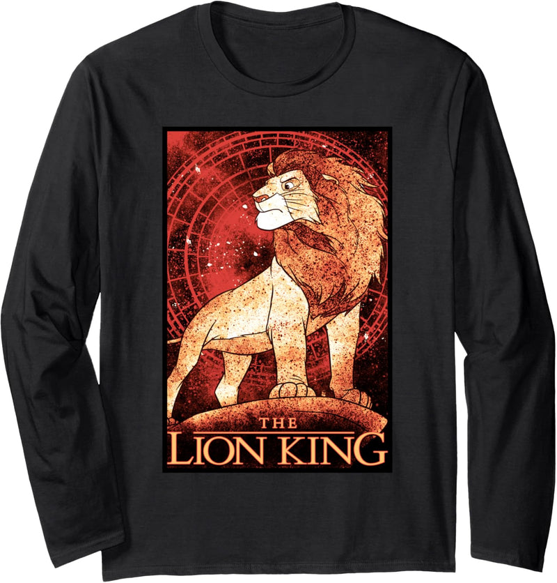 Disney The Lion King Simba Splatter Paint Portrait Langarmshirt