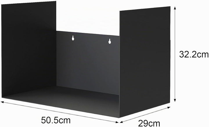 DanDiBo Kaminholzregal Innen Metall Schwarz Kaminholzständer mit Rückwand an der Wand Hängend 96432