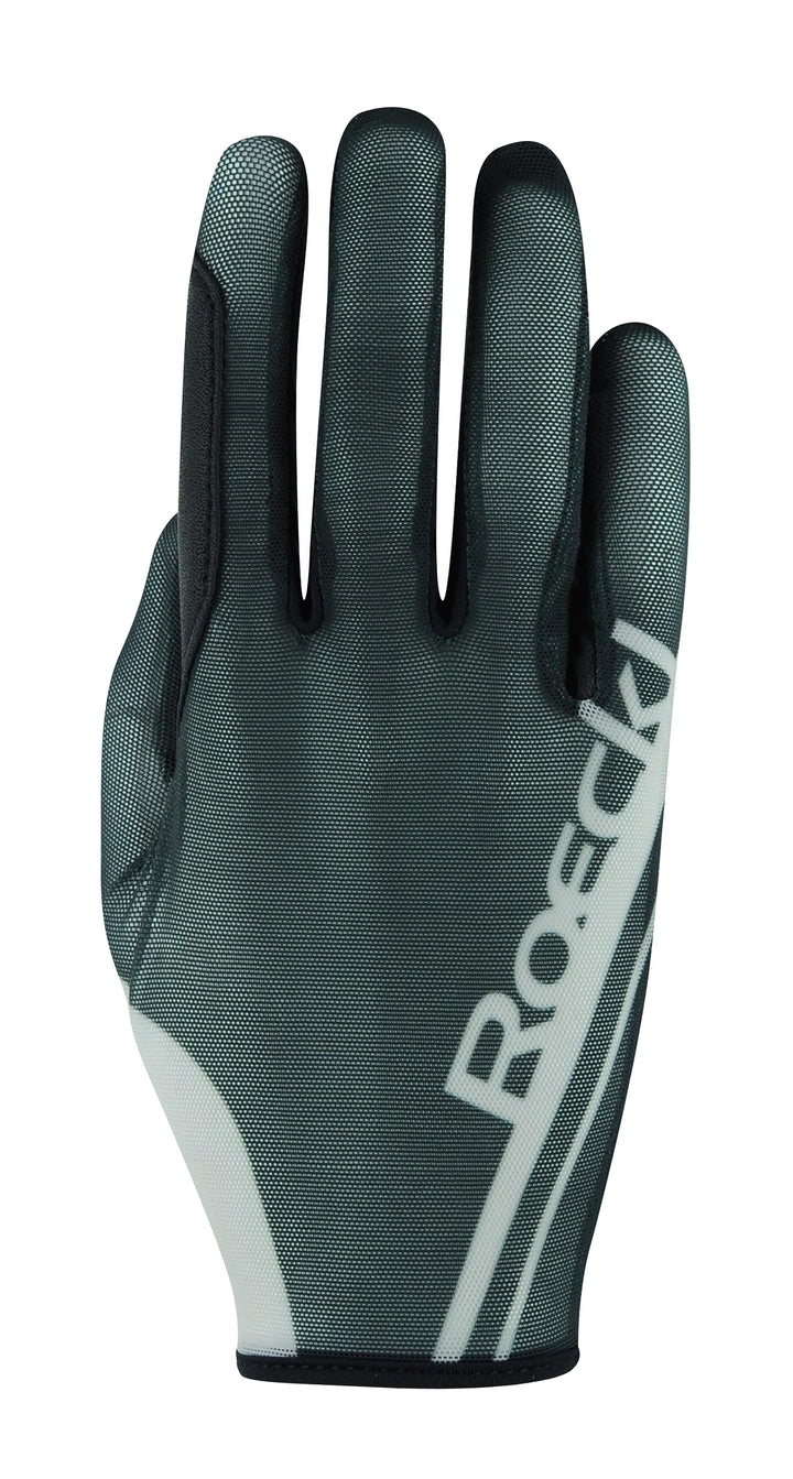 Roeckl Sports Reithandschuh MOYO, Turnier Sommer Handschuh, 4 Farben, Grösse 6-11 6.5 Black Shadow,