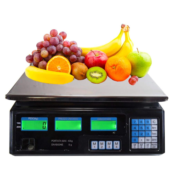 Elektronische Küchenwaage 40 kg digital und professionell mit LCD-Display mit hoher Präzision