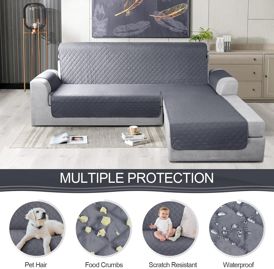 TAOCOCO Sofa Überzug L Form, Sofabezug Wasserdicht Mit Gummiband，Wohnzimmer Anti-Rutsch Gepolsterter
