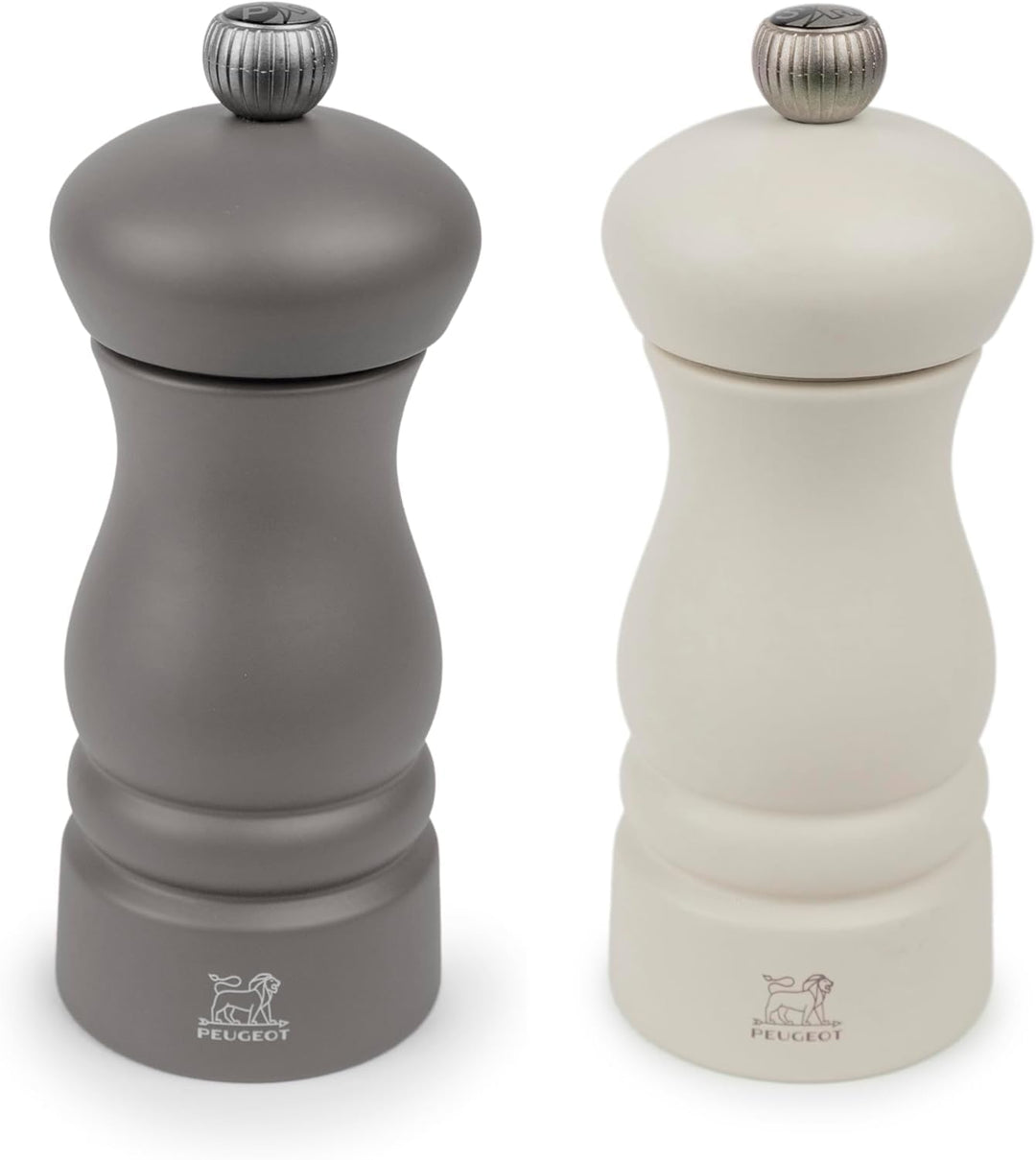 PEUGEOT - Pfeffer- und Salzmühle Clermont 13 cm - Steingrau &amp; Weiss | Klassische Einstellung - Zirli