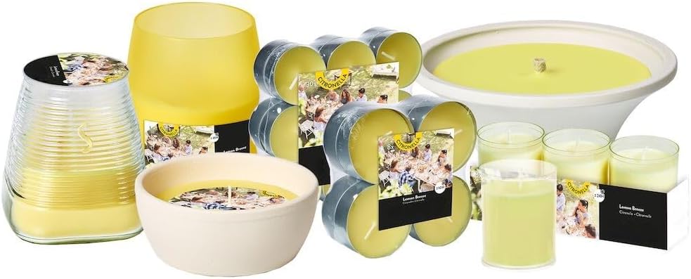 Flammschalen Lemon Breeze Citronella für draussen 4 Stück - Outdoor-Kerzen Terracotta - Für deinen G