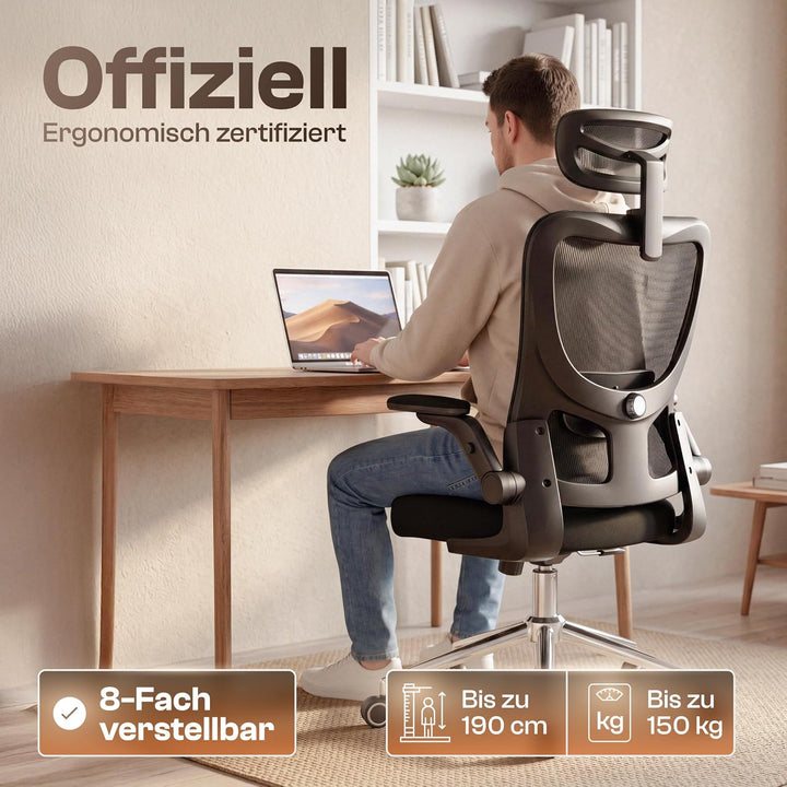 Bravo Bürostuhl ergonomisch [ORIGINAL] Schreibtischstuhl ergonomisch mit 8 Komfort-Einstellungen | G